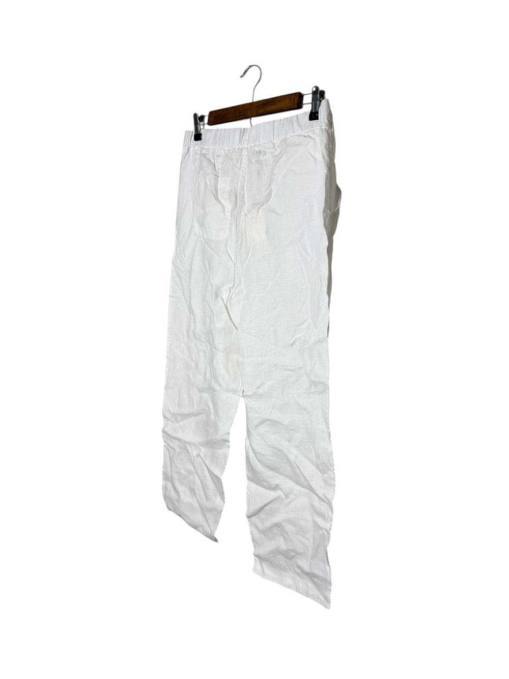 Quince 100% European Linen White Straight Leg Pull On Pants Minimalist Summer - Picture 8 of 9